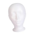 thumbnail image 1 of Cabeza de maniquí de espuma de poliestireno, soporte de exhibición de sombrero de gafas de pelo, cabeza de maniquí, soporte de postizo, para barbería, Estilo G Sunnimix Cabeza de maniquí, 1 of 8