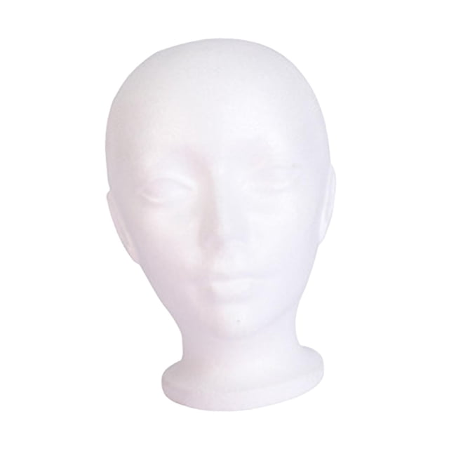 Cabeza de maniquí de espuma de poliestireno, soporte de exhibición de sombrero de gafas de pelo, cabeza de maniquí, soporte de postizo, para barbería, Estilo G Sunnimix Cabeza de maniquí