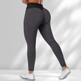 thumbnail image 4 of Pantalones Pantalón de yoga de cintura alta Pantalón para correr de entrenamiento opaco que moldea la cadera para mujer Kuymtek Negro T XXL para Mujer, 4 of 7