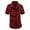 Red, variant on Clearance! Hontri Men's Short Sleeve Lattice Plaid Painting Large Size Casual Top Blouse Shirts Men's Dress Shirts Black Xl