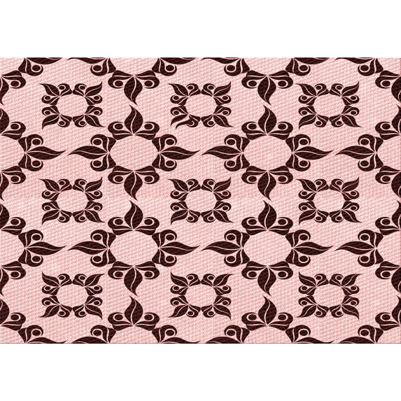 Ahgly Company Indoor Rectangle Patterned Brown Red Area Rugs, 2' x 4'