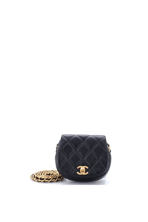Pre-Owned Coco Mail Clutch with Chain Quilted Calfskin Mini By Rebag