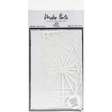 UPC: 0618528390376 | Maker Forte Stencils By Hedgehog Hollow 4 X8 -Geometric Tangles Slimline