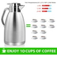 thumbnail image 5 of SSAWcasa 61oz Coffee Carafe for Keeping Hot,Stainless Steel Insulated Vacuum Coffee Thermos Urn,Thermal Flask Pot,Coffee Dispenser,Keep 12 Hours Hot,24 Hours Cold (Silver), 5 of 8