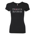 thumbnail image 2 of Don't Let Friends Alone Awareness Womens Slim Fit Junior Tee, Black, Small, 2 of 3