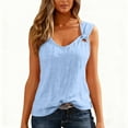 thumbnail image 7 of Inverlee Women's Solid U Neck Tank Tops Sleeveless Loose Fit Shirt Spring Summer Casual Tee, 7 of 7