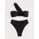 thumbnail image 5 of Bañador ahuecado de una pieza para mujer, traje de baño Sexy de un hombro con anillo atado, Bikini de Tanga con Espalda descubierta, traje de baño 2024, 5 of 5