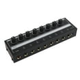 thumbnail image 4 of Amplificador de auriculares Portátil de metal de 8 canales, Amplificador de auriculares de estudio y escenario con control de volumen independiente, de distribución, 4 of 7