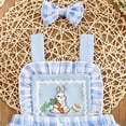 thumbnail image 6 of JUMEYU Baby Girl Romper Dressy Toddler Baby Girl Outfit Romper Jumpsuit Sleeveless Flared Overalls Kids Bell Bottoms 0 3 6 9 12 18 24 Months (Blue,12-18 Months), 6 of 6