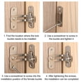 thumbnail image 2 of 2 4-inch 90-degree stainless steel door inserts, 2 of 7