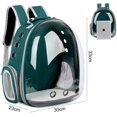 thumbnail image 4 of Pet Backpack Pet Portable Backpack Pet Travel Backpack Transparent Breathable Space Capsule, Green, 4 of 5