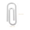 thumbnail image 2 of KAKOWELY 2pcs Stainless Steel Paper Clips File Paper Fixing Clamps Money Fixators (Silver),2.56"X0.98"X0.08", 2 of 4