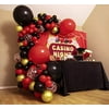 Red and Black Balloon Arch Kit & Garland - Small & Large Red Black and Gold Balloons - Party Decorations for Boy Lumberjack Birthday, Hollywood Red Carpet Baby Shower, Vegas, Casino, Graduat