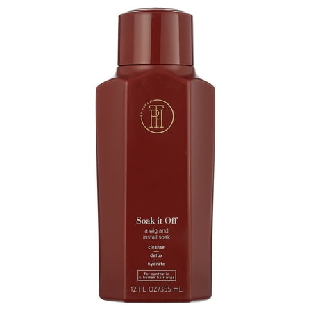 TPH BY TARAJI Soak It Off Wig & Install Soak | Wig Refresher and Hair Detangler with Apple Cider Vinegar | For Natural or Synthetic Wigs, Weaves and Hair Extensions, 12 fl oz