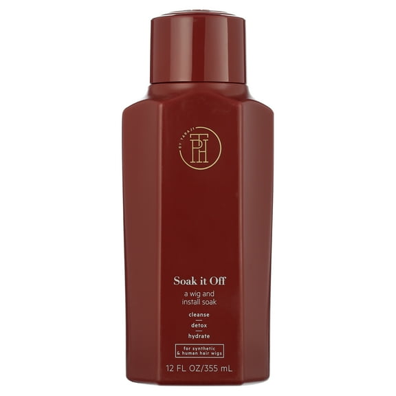 TPH BY TARAJI Soak It Off Wig & Install Soak | Wig Refresher and Hair Detangler with Apple Cider Vinegar | For Natural or Synthetic Wigs, Weaves and Hair Extensions, 12 fl oz