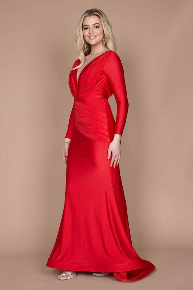 Dylan & Davids Long Sleeve Formal Evening Dress, Premium Stretch Jersey -  Walmart.com