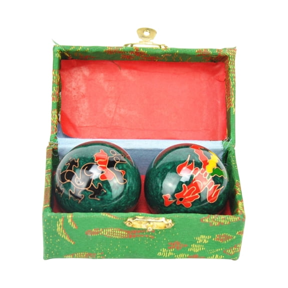 Stress Relief Chinese Health Therapy Massage Balls for Hand Exercise Dexterity Strength Training and Meditation Therapy Blue Color