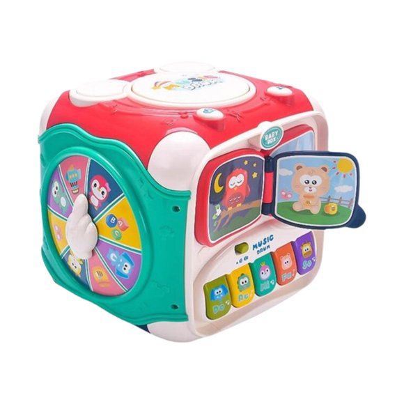 Siruishop 6 in 1 Activity Cube Travel Toys 6 in 1 Multifunctional Play Center for Birthday