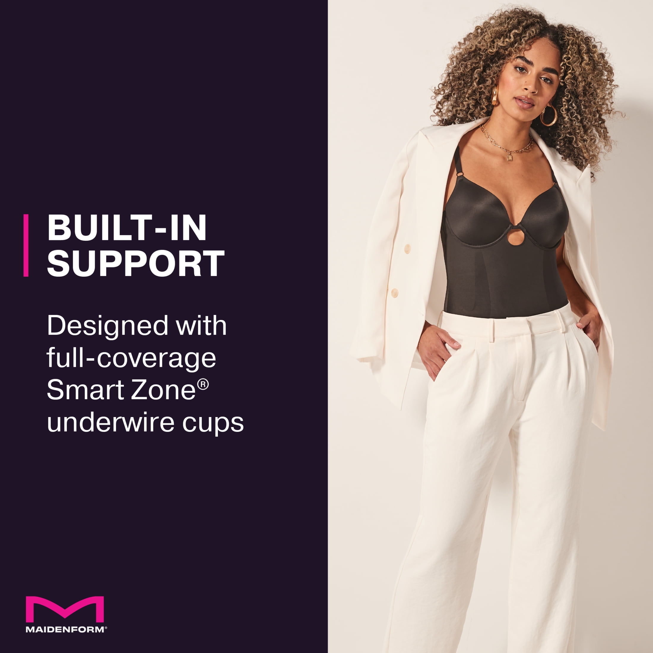 Maidenform Women's Shapewear All-In-One Extra Firm Cupped Bodysuit, Sizes up to 3XL
