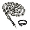 thumbnail image 2 of 3.3-6.2 Ft Dog Leash Metal Leashes Chain Rope with Pet Collar Training Walking Leads Heavy Duty Anti Bite 360 Hook for Small Dog/Cat Photo Props, 2 of 7