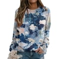 thumbnail image 4 of Bibifish Womens Sweatshirts Colorful Printed Crewneck Long Sleeve Sweatshirts Streetwear Daily Casual Loose Fit Comfortable Pullover Tops, 4 of 5