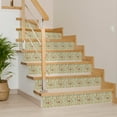 thumbnail image 4 of Mi Alma Orange Green Flower Peel & Stick Vinyl Backsplash Tiles 5x5, 24 pcs, 4 of 12