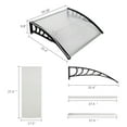 thumbnail image 6 of Window Awnings, SEGMART Polycarbonate Awnings and Canopies, Durable Door Canopy Awning Rain Shelter with Black Bracket, Outdoor Awnings for Rain UV, 39"x37.8" Awning for Patio Door Porch, LLL4444, 6 of 9