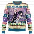 thumbnail image 3 of Suéter navideño feo de DanMachi con diseño de dibujos animados de Anime para mujer y hombre, sudadera con capucha para pareja, 3 of 5