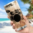 thumbnail image 4 of Drummer Nutrition Facts Tumbler Cool Things For Drummers Gift For Music Lovers Stainless Steel Coffee Cup With Lid 20oz Birthday Gifts For Men Insulated Travel Mug Vintage, 4 of 6