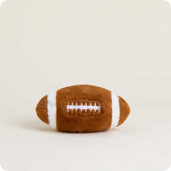 Warmies Football Junior Cozy Plush Heatable Lavender Scented Stuffed Toy, Microwavable Heated Plushie and Weighted Soft Plush Toy, Lavender Scented Plushie for Warmth & Comfort