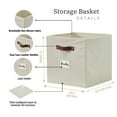 thumbnail image 2 of DECOMOMO Fabric Storage Bin | Cube Storage Bin | Closet Organizers | Set of 6, Beige, 2 of 8