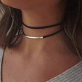 thumbnail image 1 of Collier Ras du Cou Collier Noir Réglable pour Femmes et Filles, 1 of 4