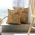 thumbnail image 6 of LALILO Throw Pillow Covers Wood Wood Material Wooden Bamboo Timber Cushion Cover 18" x 18", 2 Pack, 6 of 6