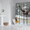 thumbnail image 2 of Elephant in Bathtub with Sunflowers 72x84in Shower Curtain,Bathroom Decorative Shower Curtains Set with 12 Hooks,Modern Waterproof Washable Shower Curtain, 2 of 4
