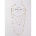 thumbnail image 4 of EOEMY Pearl Charms Layered Necklace Creative Necklace For Women Fashion Jewelry-Default, 4 of 4