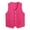 Hot Pink, variant on Womens Mens Button Vest Uniform Volunteer Work Uniform Activity Vest Waiter Bartender Waistcoat Hot Pink L