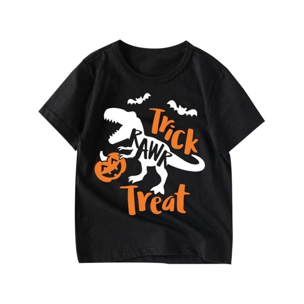 Kids Halloween Shirt Boys Girls Pumpkin Face Ghost Monster Truck Graphic Tees Toddler Halloween Short Sleeve Tops