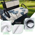 thumbnail image 5 of Golf Cart Seat Covers for 2 Seater, Blue Spring Floral Soft Microfiber Cart Seat Towel Blanket, Tulip Summer Botanical Absorbent Breathable Non Slip Bench Seats Protector for Golf Course 51"x31", 5 of 9