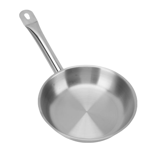 Sartén sin palos pesada 304 acero inoxidable de acero inoxidable 20 cm freir sartén para Todos los suministros de cocina de las estufas