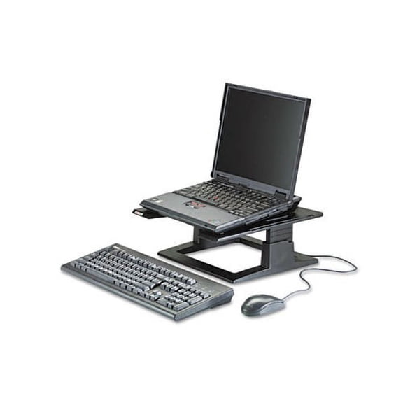 Adjustable Notebook Riser 13" x 13" x 4" to 6", Black, Supports 20 lbs