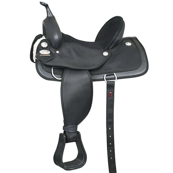 15 In Hilason Horse Trail Pleasure Endurance Synthetic Saddle Black