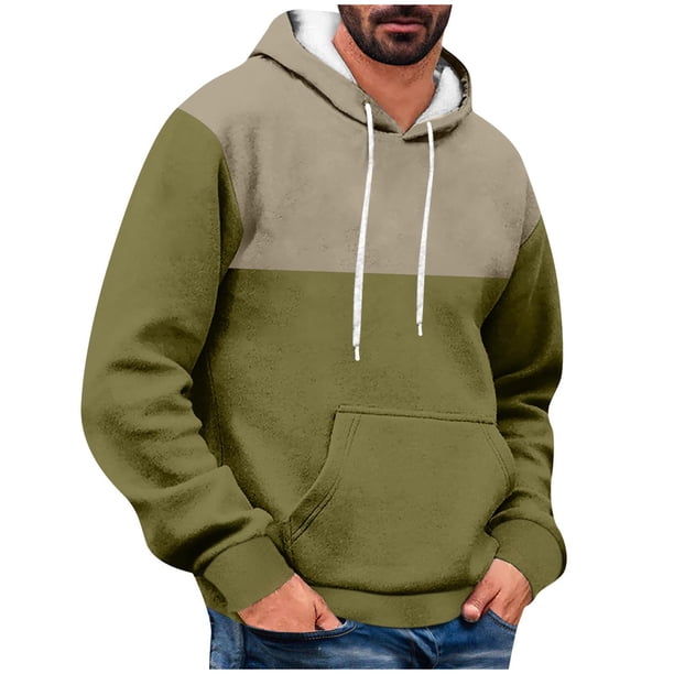 pstuiky Camisas casuales de manga larga para hombre, Sudadera con capucha y cordón ajustable para hombre, cómoda y a la moda. salir tops m