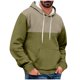 thumbnail image 1 of pstuiky Camisas casuales de manga larga para hombre, Sudadera con capucha y cordón ajustable para hombre, cómoda y a la moda. salir tops m, 1 of 4