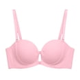 thumbnail image 4 of ZNQHFRE Front Closure Strapless Bra with Removable Strap, No Underwire Push Up Bra for Women Small Breast, 4 of 5