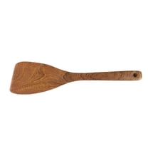 Anneome Wooden Spatula for Cast Iron and Nonstick Cookware, Small Flat Turner Cooking Utensil Spoon Flipper
