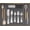 Dark Gray, variant on Expandable Silverware Organizer, Plastic Utensil Tray for Kitchen Drawer, BPA Free Flatware Cutlery Holder, Space-Saving Storage for Spoons Forks Knives, 8.5-14 x 12 x 1.5 inch, Black