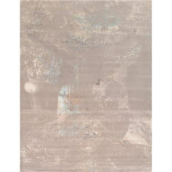 9 ft. 4 in. x 12 ft. 3 in. Modern Hand Knotted Silk & Wool Area Rug - Silver