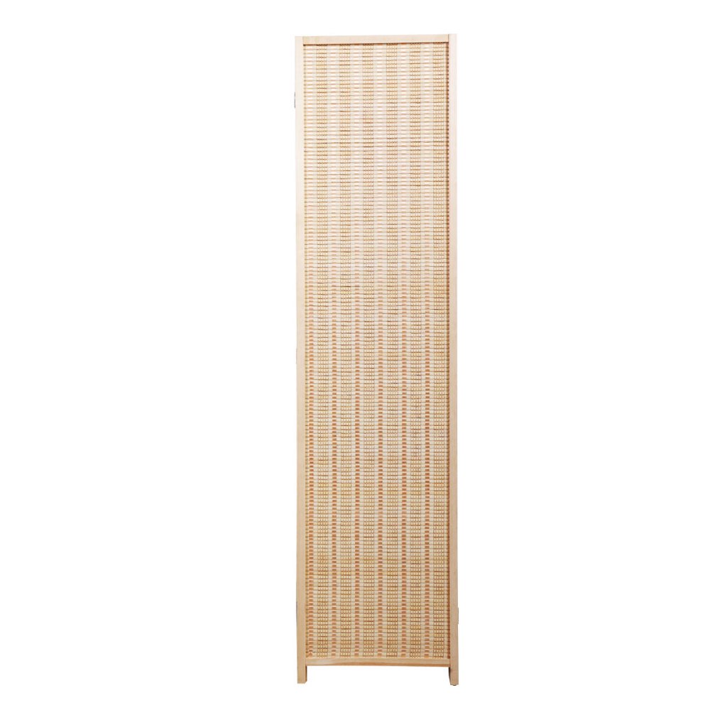 Hassch 6 Panel Privacy Screen Room Divider Partition 5.58 Ft Tall Privacy Wall Divider Folding Wood Screen, Natural - image 4 of 10