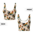 thumbnail image 6 of Uemuo Rooster Pattern Women's Sports Bra - High Impact Support, Breathable, and Comfortable Athletic Bra for Running, Yoga, and Workouts, 6 of 9