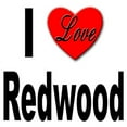 thumbnail image 2 of CafePress - I Love Redwood -  Round Wood Ornament 4", 2 of 2